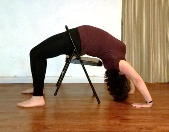 Urdhva Dhanurasana (Wheel pose) Full backbend with a chair